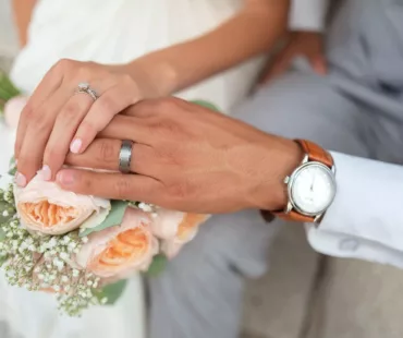 man and woman holding hands